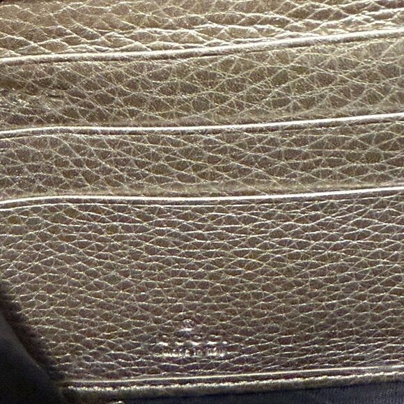 Gucci Bronze Zip-Around Pebble Leather Continental Wallet  with Bamboo Tassel. - Picture 12 of 12